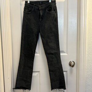 Mother denim jeans The Insider Crop Step Fray black sz 25